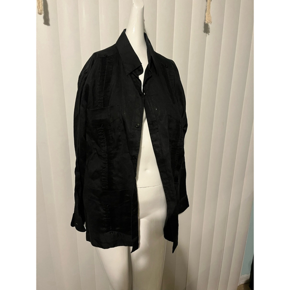 Men's Mojito Button Down Shirt Size M Black - Picture 2 of 5